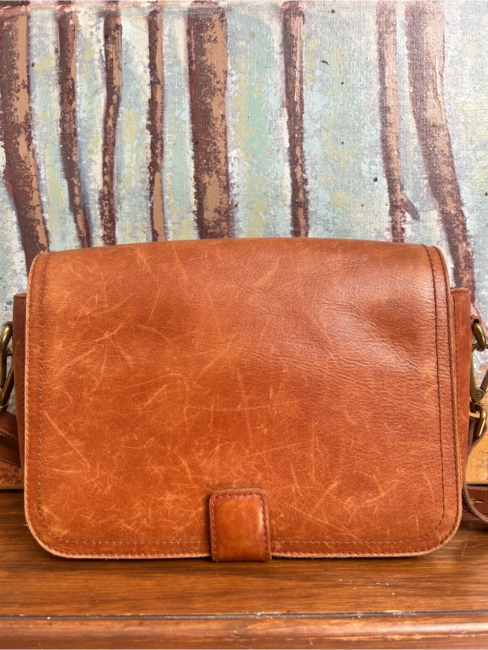Madewell Transport Flap Shoulder Bag English Saddle leather crossbody